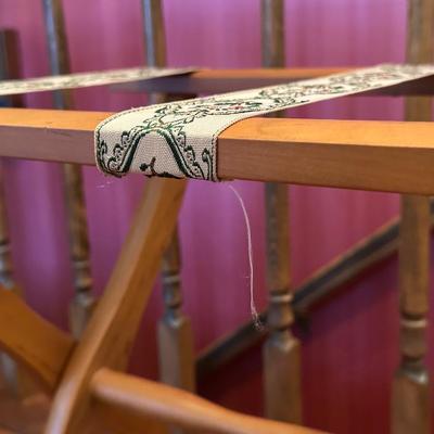 Luggage Stand with Floral Design