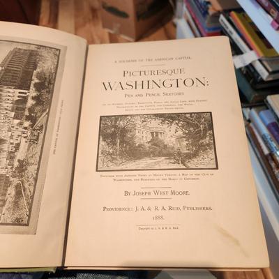 2 Books Don Quixote, Picturesque Washington Pen & Pencil Sketches 1888