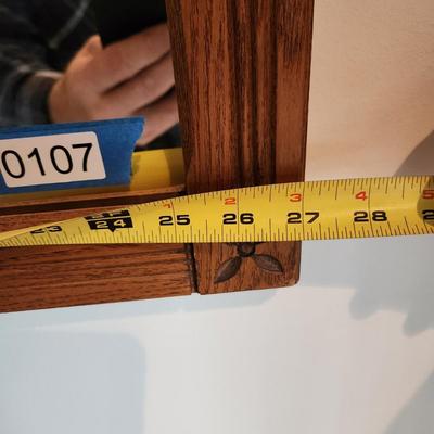 Very Heavy Wood Framed Mirror 27x33