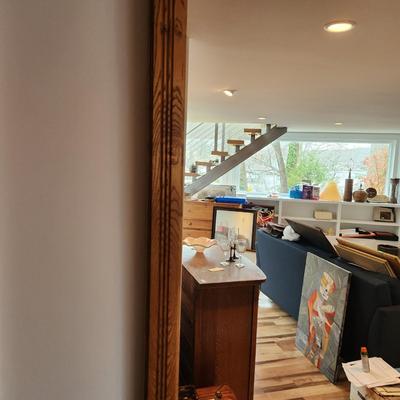 Very Heavy Wood Framed Mirror 27x33