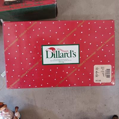HALLMARK SANTA, DILLARD'S SANTA BOOTS & HANDCRAFTED GOOFY HORSE ORNAMENTS PLUS CHRISTMAS SHAKERS