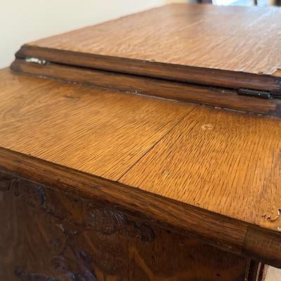 Antique Wood Singer Sewing Machine Table