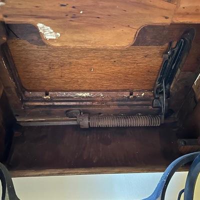 Antique Wood Singer Sewing Machine Table