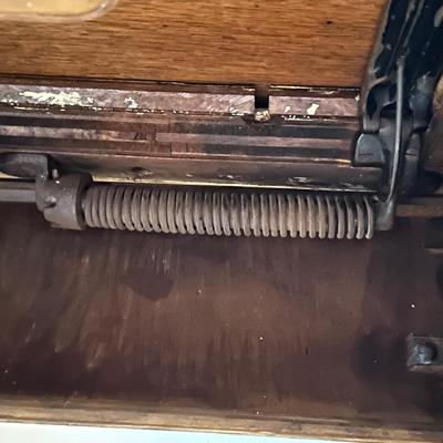 Antique Wood Singer Sewing Machine Table