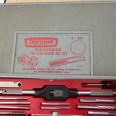 1156 Craftsman Hexagon Die Set & Drill Bit & Craftsman Rachet Wrench