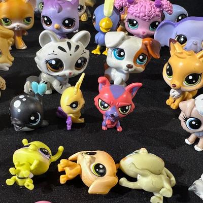 Large Lot of Littlest Pet Shop Figurines