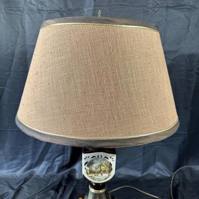 Vintage Winter Portrait Table Lamp