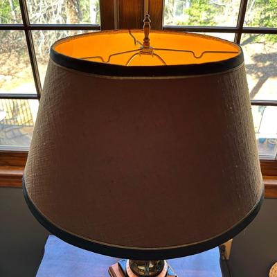 Vintage Winter Portrait Table Lamp