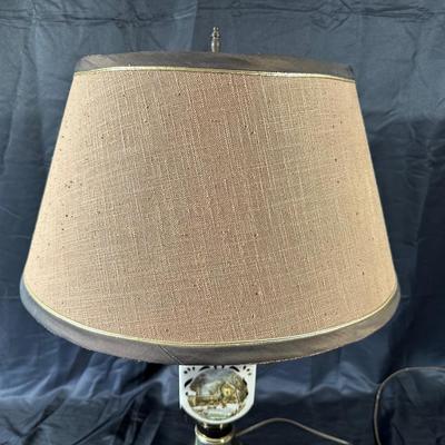 Vintage Winter Portrait Table Lamp