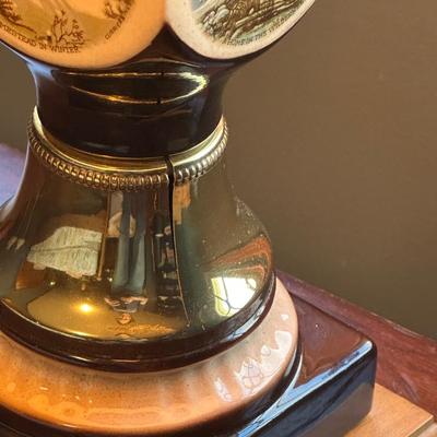 Vintage Winter Portrait Table Lamp