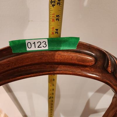 Carved Wood Needlepoint Seats Chairs