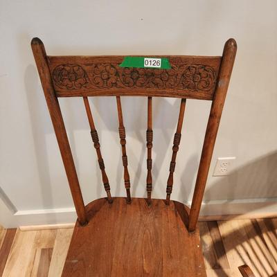 Vintage Pressed Back Spindle Chair