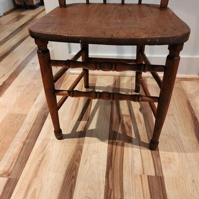 Vintage Pressed Back Spindle Chair