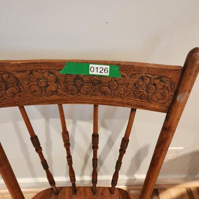 Vintage Pressed Back Spindle Chair
