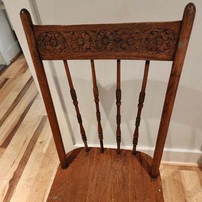 Vintage Pressed Back Spindle Chair