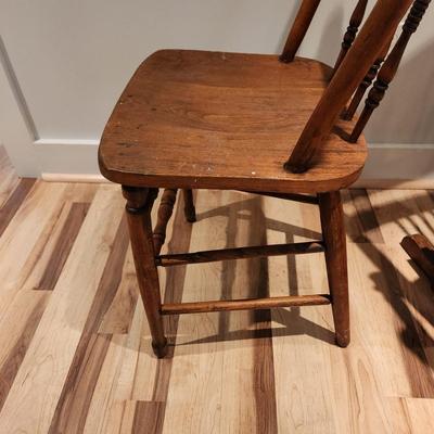 Vintage Pressed Back Spindle Chair