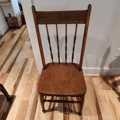 Vintage Pressed Back Spindle Chair