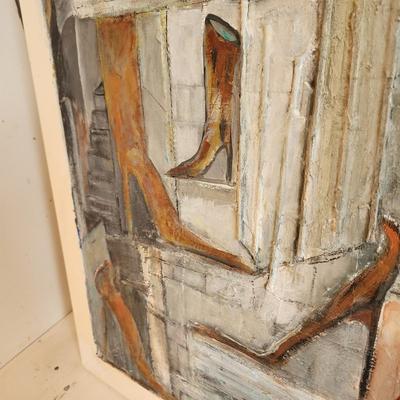 Framed Abstract Art Shoes Boots High Heels