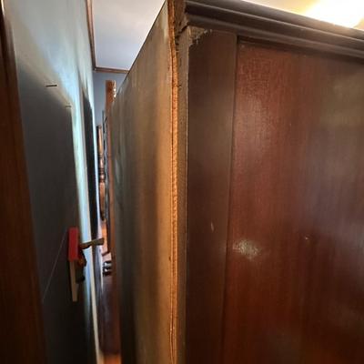 Vintage Art Deco Style Wood Wardrobe Dresser