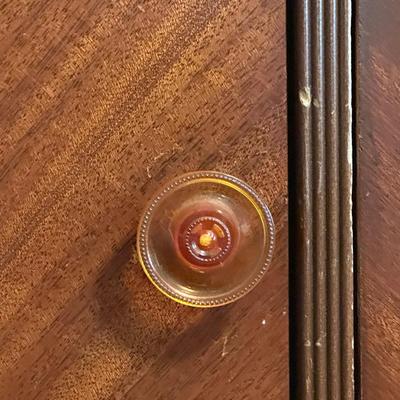 Vintage Art Deco Style Wood Wardrobe Dresser