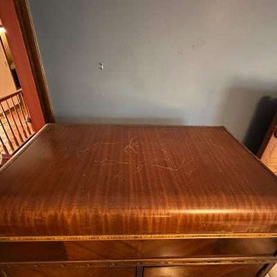 Vintage Art Deco Style Wood Wardrobe Dresser