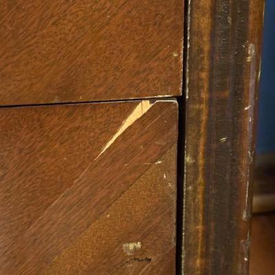 Vintage Art Deco Style Wood Wardrobe Dresser