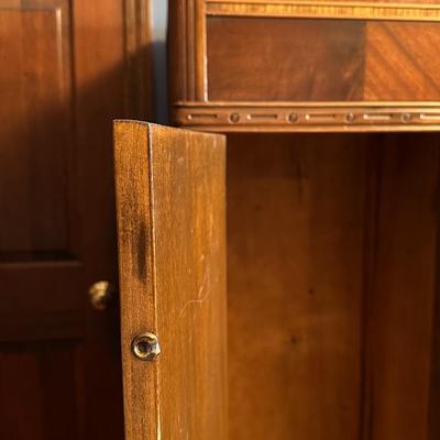 Vintage Art Deco Style Wood Wardrobe Dresser