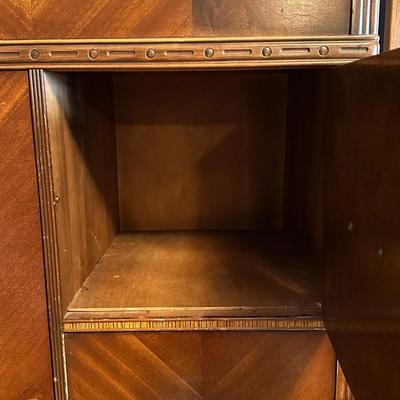 Vintage Art Deco Style Wood Wardrobe Dresser