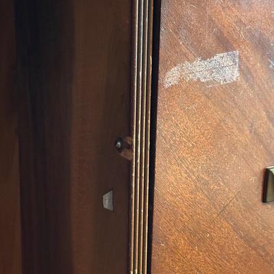 Vintage Art Deco Style Wood Wardrobe Dresser