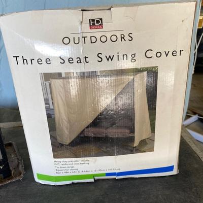 THREE SEAT SWING COVER AND A BIRD FEEDER