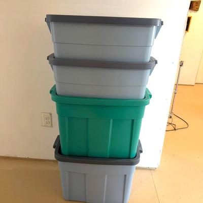 1167 Lot of Four Rubbermaid Storage Containers