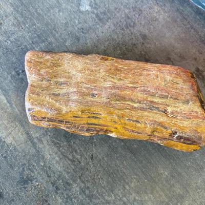 VINTAGE RAZORS, A PIECE OF PETRIFIED WOOD, AN ASH TRAY AND A POCKET BIBLE