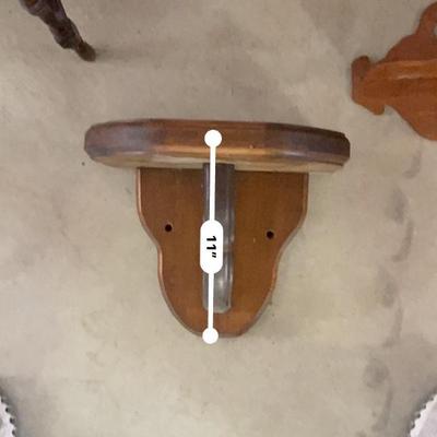 ENAMELWARE PONTIAC ASHTRAY, REGULATOR WALL CLOCK, MIRROR AND SOME OTHER WOODEN ITEMS