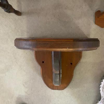 ENAMELWARE PONTIAC ASHTRAY, REGULATOR WALL CLOCK, MIRROR AND SOME OTHER WOODEN ITEMS