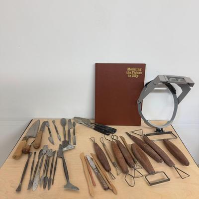 1185 Clay Sculpture Tools With Magnifying Headset