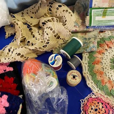PREASSEMBLED SQUARES TO BUILD AN AFGHAN, A CROCHETED DOILY AND MORE!