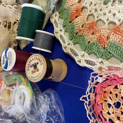PREASSEMBLED SQUARES TO BUILD AN AFGHAN, A CROCHETED DOILY AND MORE!