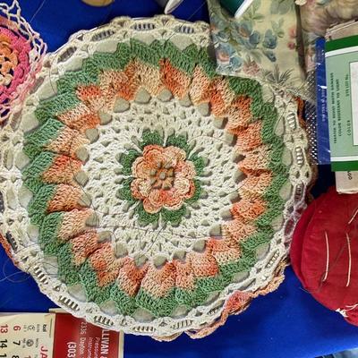 PREASSEMBLED SQUARES TO BUILD AN AFGHAN, A CROCHETED DOILY AND MORE!