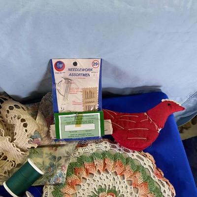 PREASSEMBLED SQUARES TO BUILD AN AFGHAN, A CROCHETED DOILY AND MORE!