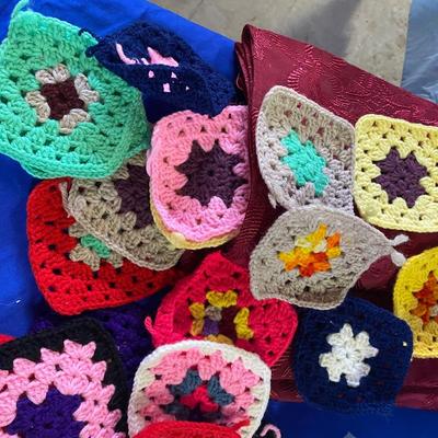 PREASSEMBLED SQUARES TO BUILD AN AFGHAN, A CROCHETED DOILY AND MORE!