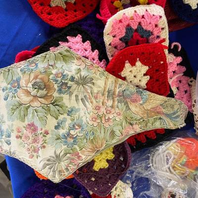 PREASSEMBLED SQUARES TO BUILD AN AFGHAN, A CROCHETED DOILY AND MORE!