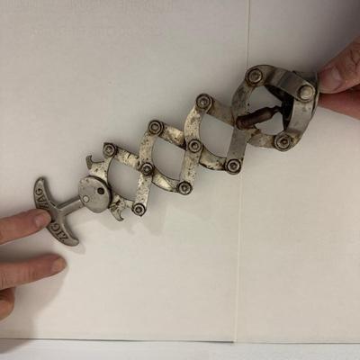 1188 Antique Zig Zag Corkscrew Bottle Opener