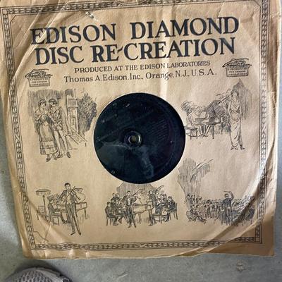 RECORDS ALL THE WAY FROM AN EDISON RECORD TO DECCO PHONOGRAPH RECORDS TO CURRENT DAY VINYL ALBUMS