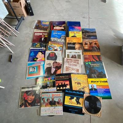 RECORDS ALL THE WAY FROM AN EDISON RECORD TO DECCO PHONOGRAPH RECORDS TO CURRENT DAY VINYL ALBUMS