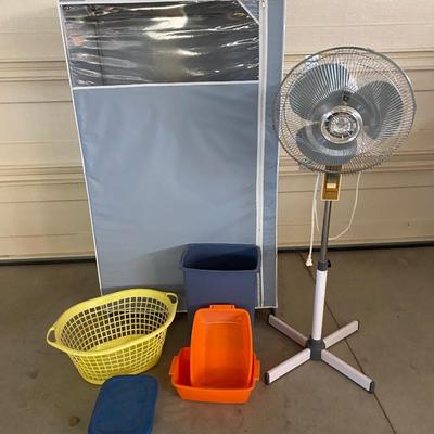 GARMENT CLOSET, OSCILLATING FAN, LAUNDRY BASKET & MORE