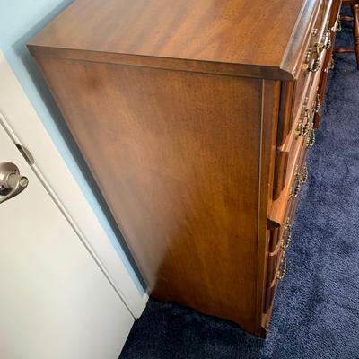 LOT 2 O: American Drew / J.B. Van Sciver Co. Chest Of Drawers & Bed Frame