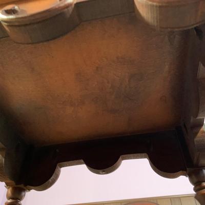 LOT 4 B: Vintage French 2 Tier Side Table & Matching Headboard