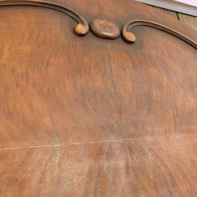 LOT 4 B: Vintage French 2 Tier Side Table & Matching Headboard