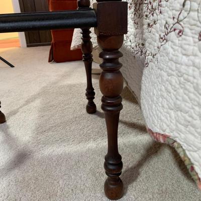 LOT 4 B: Vintage French 2 Tier Side Table & Matching Headboard