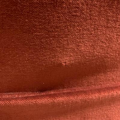 LOT 5 B: Sears Orange Velvet Rocker Swivel Lounge Chair